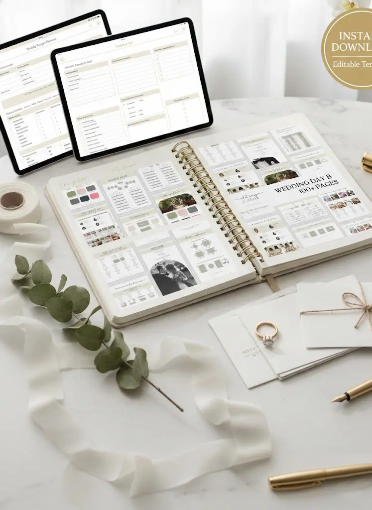 Elegant Wedding Planner & Checklist Template
